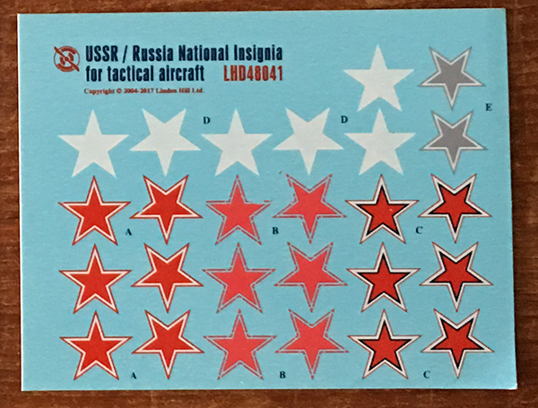 Red Stars for Russian/Soviet Su-27s & MiG-29s, 1980s to 2017  LHD48041