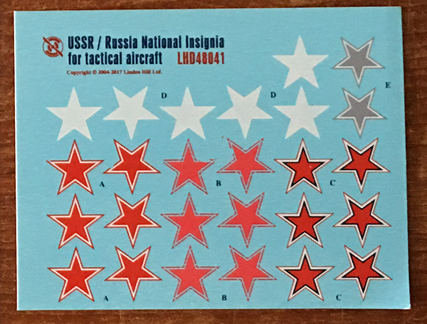 Red Stars for Russian/Soviet Su-27s & MiG-29s, 1980s to 2017 LHD48041