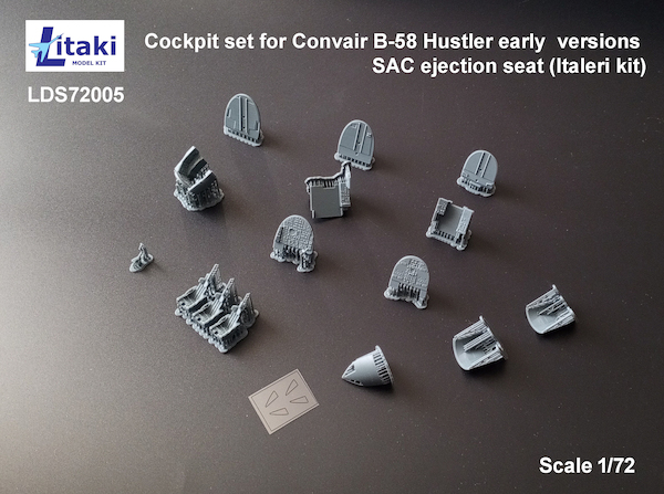 Cockpit set for Convair B-58 Hustler EARLY versions SAC ejection seat (Italeri kit)  LDS72005
