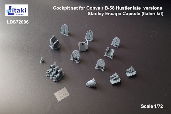 Cockpit set for Convair B-58 Hustler LATE versions Stanley Escape Capsule (Italeri kit)  LDS72006