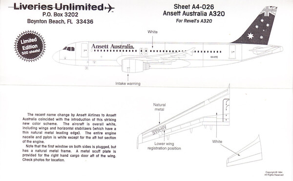 Airbus A320 (Ansett Airlines) A4-026