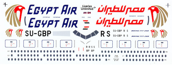 Boeing 777-200 (Egypt Air) A4-124