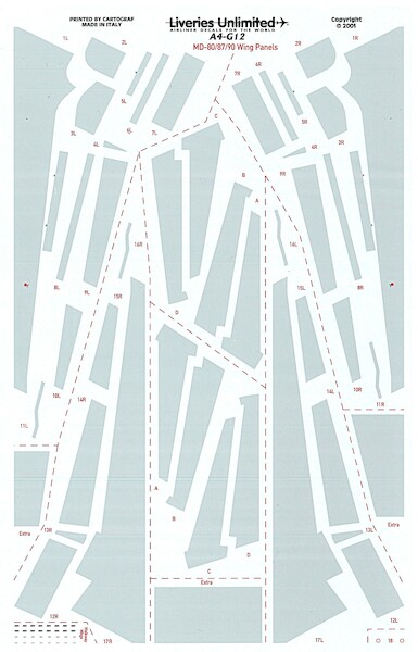 MD80/87/90 Inspar panels A4-G12