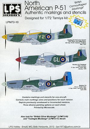 North American Mustang MKIV (British Camouflaged Mustangs) LPM72-10
