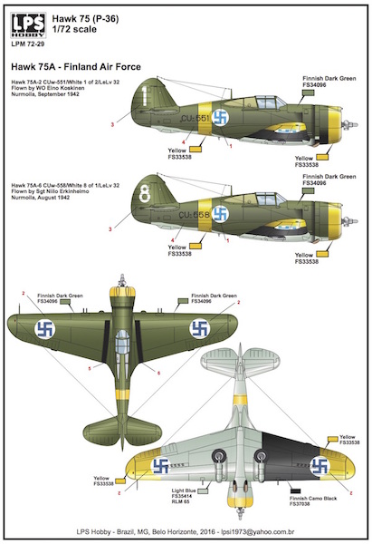 Curtiss Hawk 75A-2/6 (Finnish AF)  LPM72-29