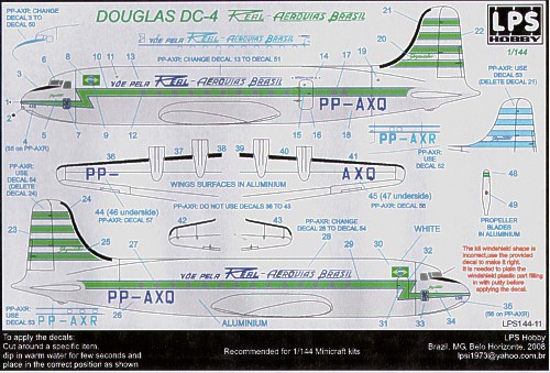 Douglas DC4 (Real Aerovias Brasil) LPS144-11
