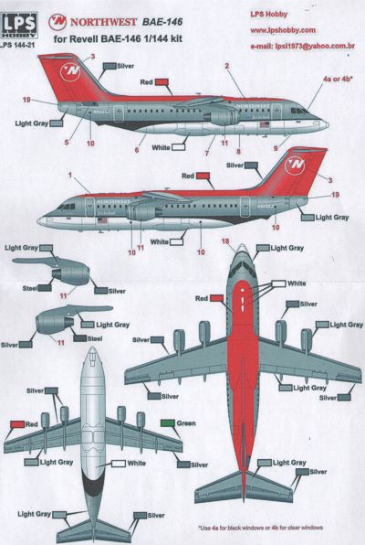 BAE146 (Northwest)  LPS144-21