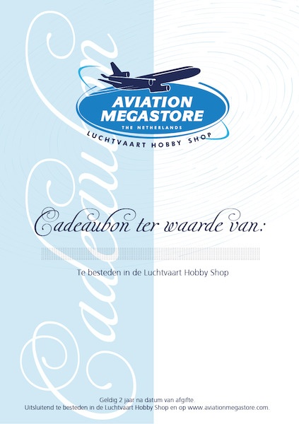 Luchtvaart Hobby Shop Cadeaubon ter waarde van 75 euro (Gift Voucher)