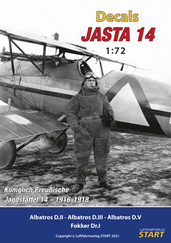 Decals zum Buch "Jasta 14, Die Geschichte der Jagdstaffel 14 – 1916-1918"  JASTA14-72