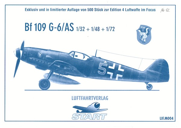 Messerschmitt BF109-6/AS all black EJG2 (Luftwaffe in Focus 4) LIF-M004