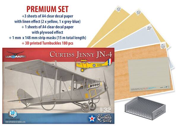 Curtiss Jenny JN-4 Premium (decals and turnbuckles) 32-053A