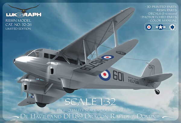 De Havilland DH89 Dragon Rapide (3 military schemes) 32-26