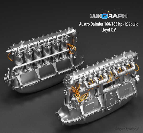 Austro Daimler 165-180hp with exhaust pipes 32-A017
