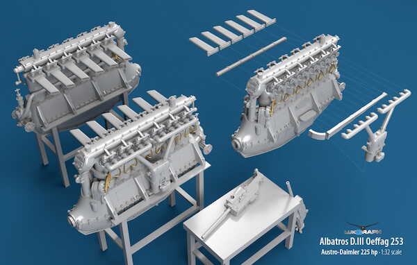 Austro Daimler 225hp with exhaust pipes  32-A020