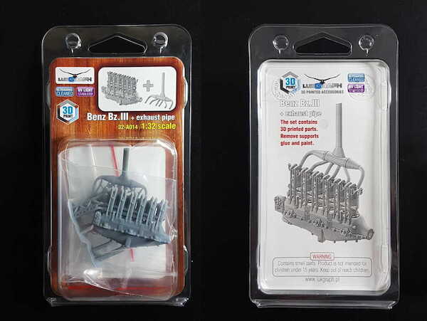 Benz Bz.III engine + exhaust pipe 48-A004