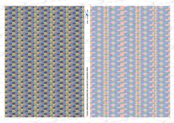 5 colour Lower and Upper lozenge LG48-DEC015