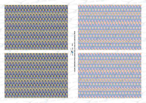 5 colour Lower and Upper lozenge  LG72-DEC017