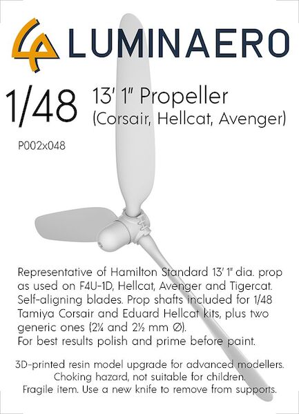Hamilton Standard propellers 13'1" paddle variant (Hellcat, Avenger, Later Corsair) P002-048