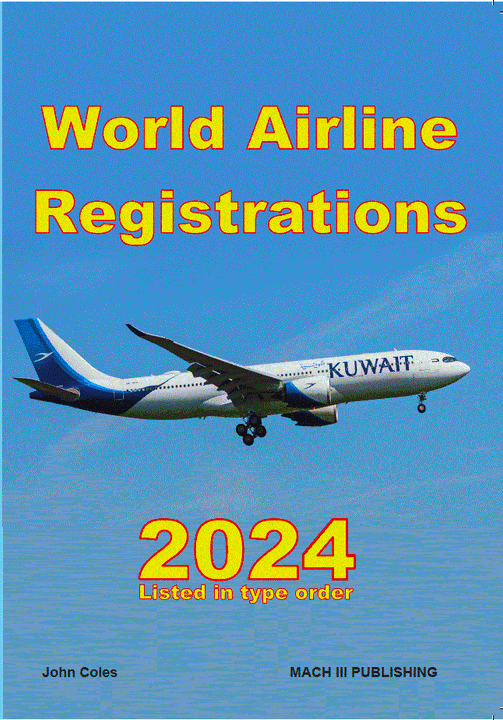 Mach III WAR24V2WIR World Airline Registrations 2024, aircraft li