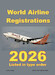 World Airline Registrations 2026, aircraft listed in type of aircraft order 