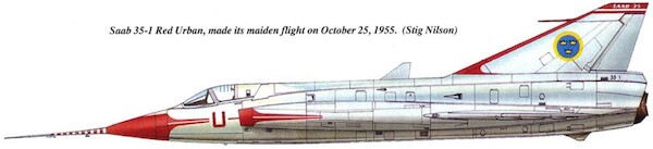 J35 Draken prototypes conversion for Hasegawa J35F/J (Hasegawa) K4830