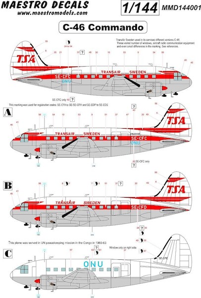 Curtiss C46 Commando (TransAir) MMD144001