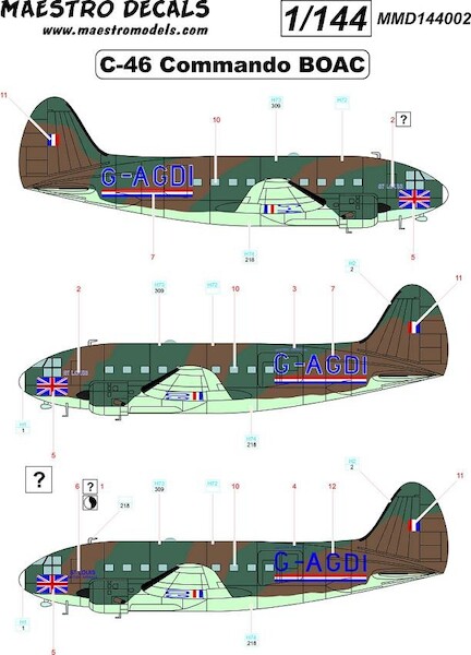 Curtiss C46 Commando (BOAC)  MMD144002