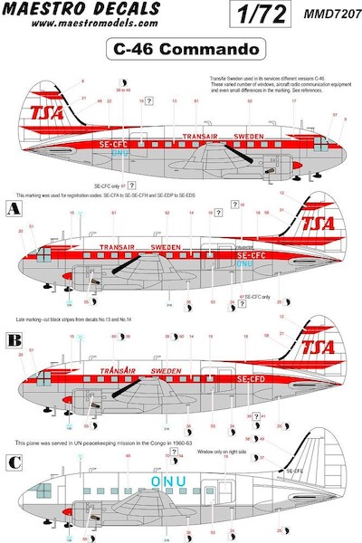 Curtiss C46 Commando (TransAir) MMD7207
