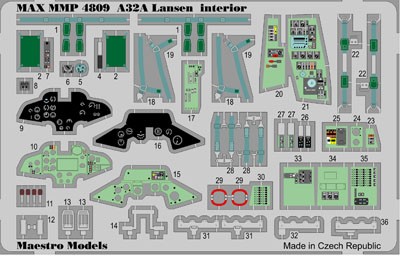 SAAB A32A Lansen interior detail set (Tarangus) MMP4809