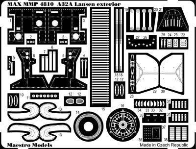 SAAB A32A Lansen exterior detail set (Tarangus) MMP4810