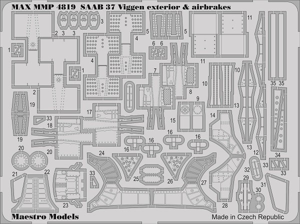 SAAB 37 Viggen exterior & airbrakes set (Tarangus)  MMP4819