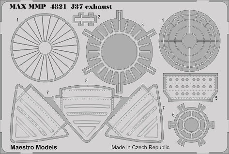 SAAB 37 Viggen Engine trust doors set (Tarangus) MMP4821