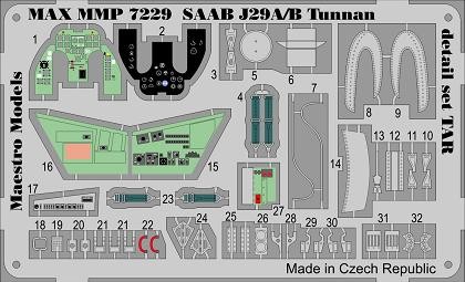 SAAB J29A/B Tunnan detail set (Tarangus)  MMP7229