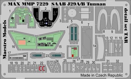 SAAB J29A/B Tunnan detail set (Tarangus) MMP7229