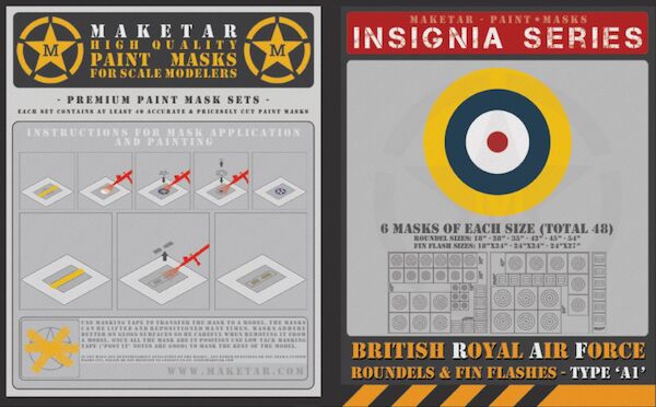 Royal Air Force Roundels Type A1 and Fin Flashes (48 roundels)  MM32009