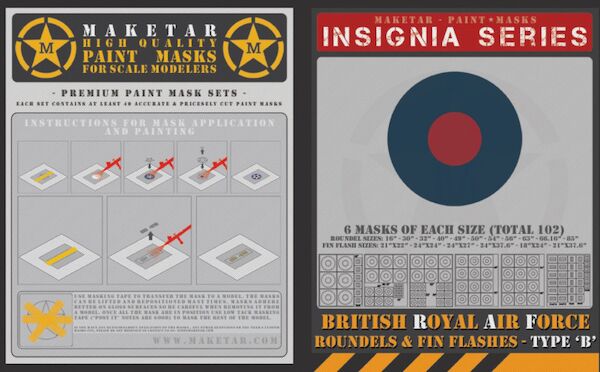 Royal Air Force Roundels Type B and Fin Flashes (102 roundels) MM32010