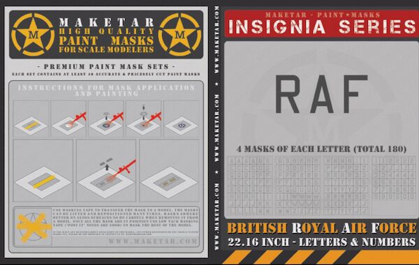 Royal Air Force 22,16" Letters and numbers (180) MM32033