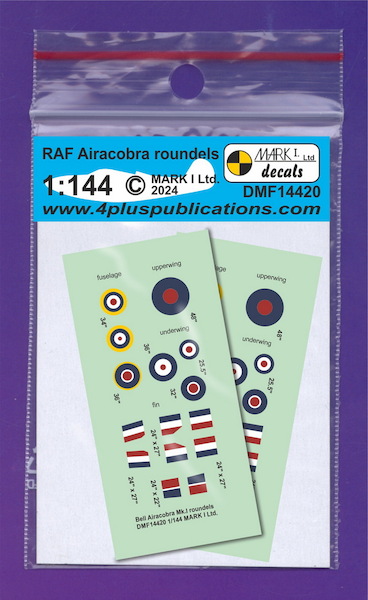 RAF Bell Airacobra roundels (2 sets) DMF14420