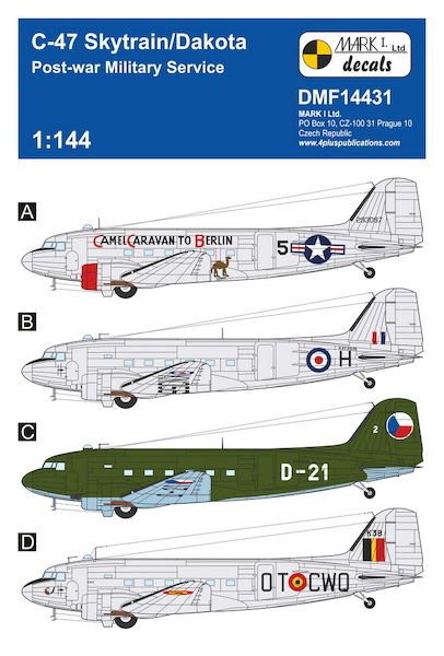 Douglas C47 Skytrain/Dakota 'Post-war Military Service including Belgian AF' DMF14431