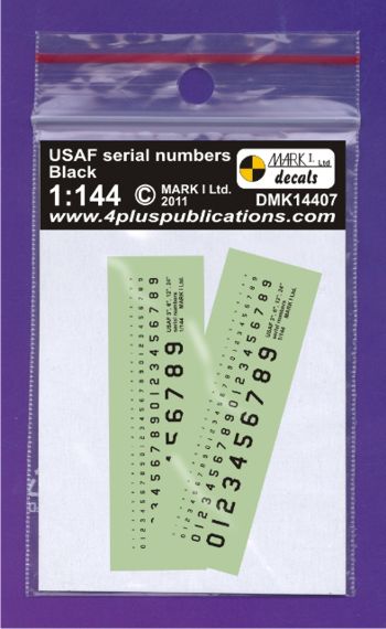 USAF 3", 6", 12", ;24" Black serial numbers, 2 sets DMK14407