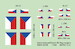Czechoslovak/Czech AF flag insignia, 2 sets  DMK144100