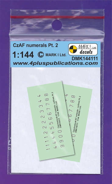 CzAF numerals - Black, White outline, Pt.2, 2 sets  DMK144111