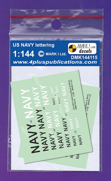 US Navy lettering - Black & White, 2 sets DMK144115