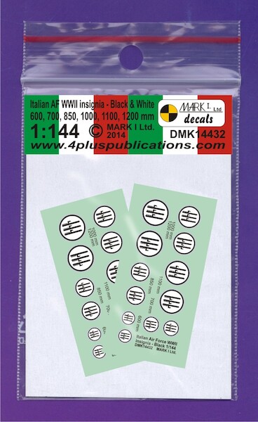 Italian AF WWII Black and white Insignia (2 sets) DMK14432