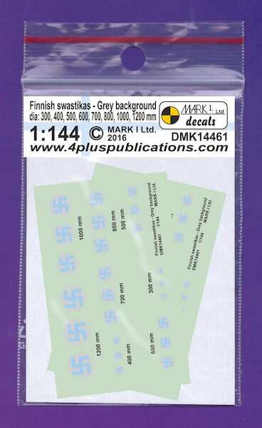 Finnish Swastikas, Grey background, 2 sets DMK14461