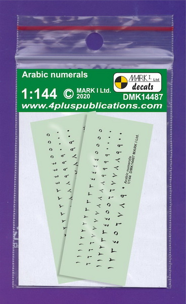 Arabic Numerals, Black DMK14487