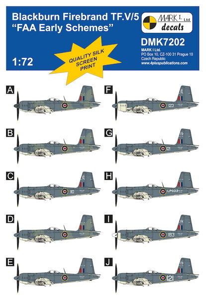 Blackburn Firebrand TF5 "Faa early Schemes"  DMK7202