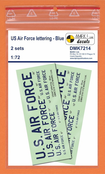 USAF lettering - Blue, 2 sets  DMK7214