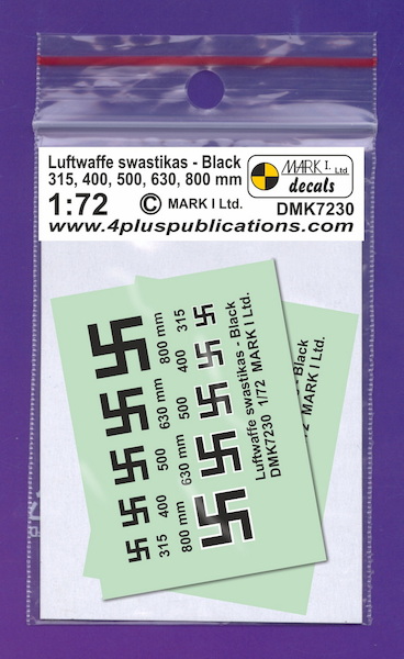 Luftwaffe Swastikas - Black, 2 sets  DMK7230