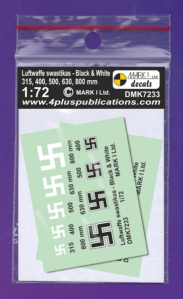 Luftwaffe Swastikas - Black & White, 2 sets  DMK7233